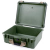 Pelican 1550 Case, OD Green with Desert Tan Handle & Latches None (Case Only) ColorCase 015500-0000-130-310
