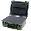 Pelican 1550 Case, OD Green Pick & Pluck Foam with Computer Pouch ColorCase 015500-0201-130-130