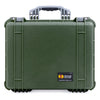 Pelican 1550 Case, OD Green with Silver Handle & Latches ColorCase