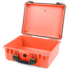 Pelican 1550 Case, Orange with OD Green Handle & Latches None (Case Only) ColorCase 015500-0000-150-130