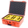 Pelican 1550 Case, Orange Yellow Padded Microfiber Dividers with Convolute Lid Foam ColorCase 015500-0010-150-150