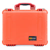 Pelican 1550 Case, Orange with Red Handle & Latches ColorCase