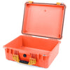 Pelican 1550 Case, Orange with Yellow Handle & Latches None (Case Only) ColorCase 015500-0000-150-240
