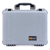 Pelican 1550 Case, Silver with Black Handle & Latches ColorCase