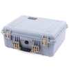 Pelican 1550 Case, Silver with Desert Tan Handle & Latches ColorCase