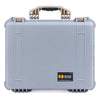 Pelican 1550 Case, Silver with Desert Tan Handle & Latches ColorCase