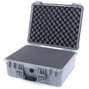 Pelican 1550 Case, Silver Pick & Pluck Foam with Convolute Lid Foam ColorCase 015500-0001-180-180