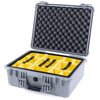 Pelican 1550 Case, Silver Yellow Padded Microfiber Dividers with Convolute Lid Foam ColorCase 015500-0010-180-180