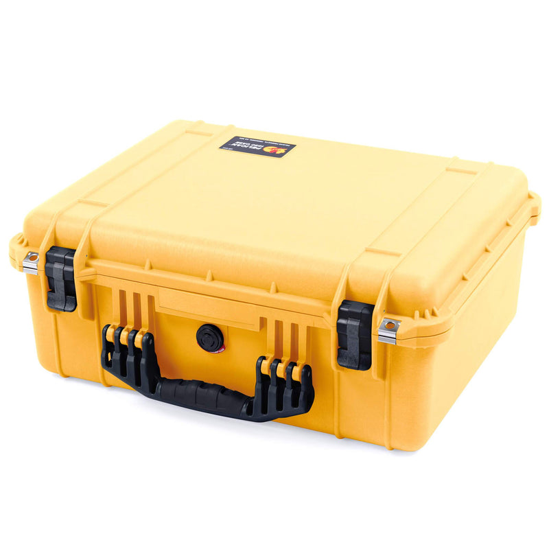 Pelican 1550 Case, Yellow with Black Handle & Latches ColorCase 