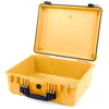 Pelican 1550 Case, Yellow with Black Handle & Latches None (Case Only) ColorCase 015500-0000-240-110