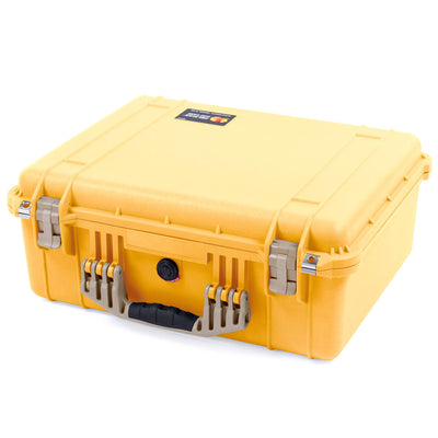 Pelican 1550 Case, Yellow with Desert Tan Handle & Latches ColorCase
