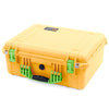 Pelican 1550 Case, Yellow with Lime Green Handle & Latches ColorCase