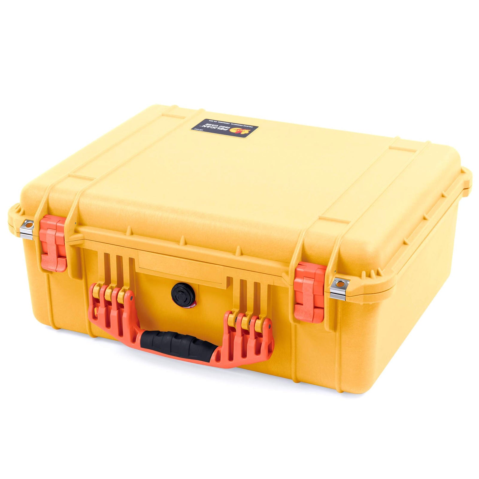 Pelican 1550 Case, Yellow with Orange Handle & Latches ColorCase 