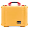 Pelican 1550 Case, Yellow with Red Handle & Latches ColorCase