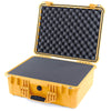 Pelican 1550 Case, Yellow Pick & Pluck Foam with Convolute Lid Foam ColorCase 015500-0001-240-240
