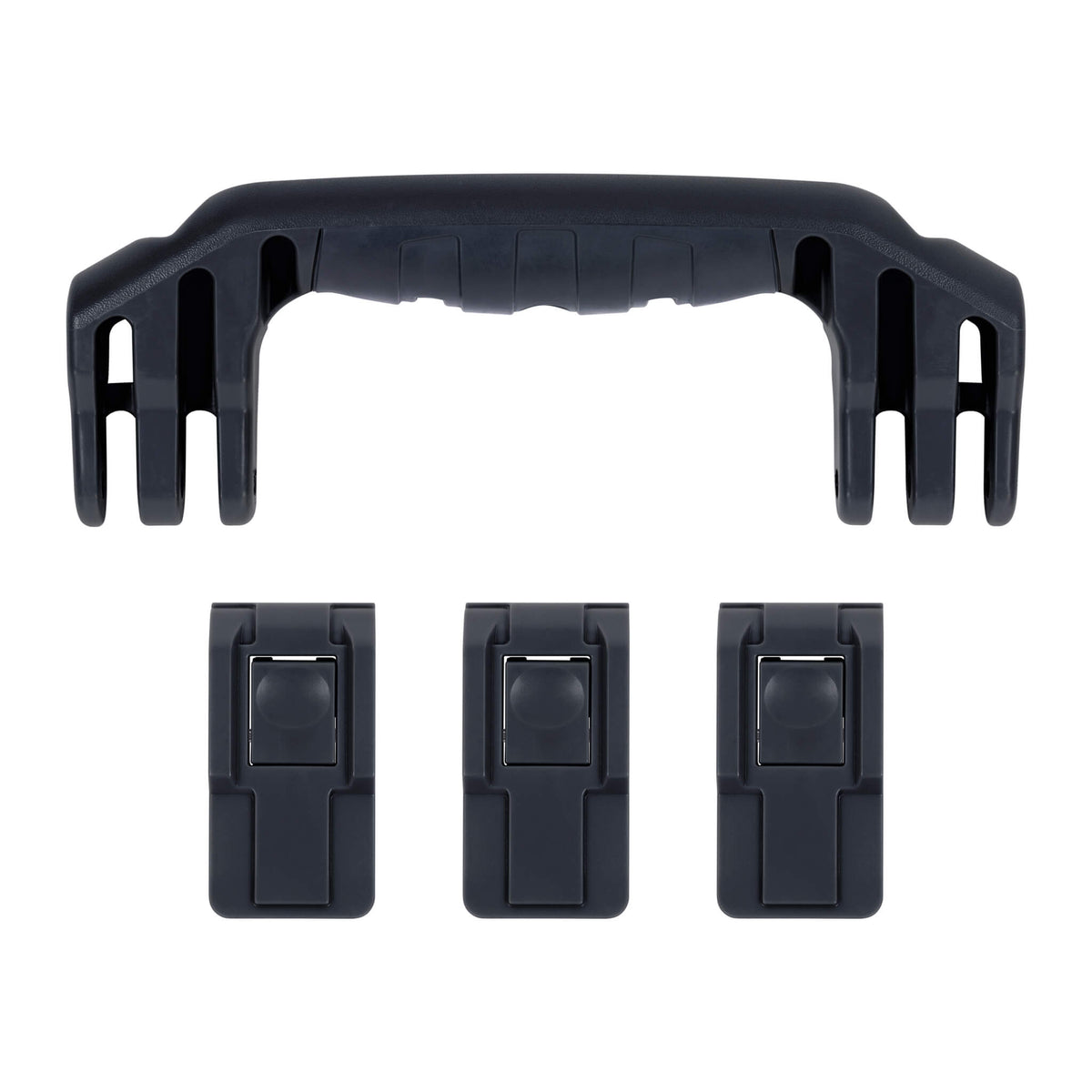 Pelican 1555 Air Replacement Handle &amp; Latches, Black, Push-Button (Set of 1 Handle, 3 Latches) ColorCase 