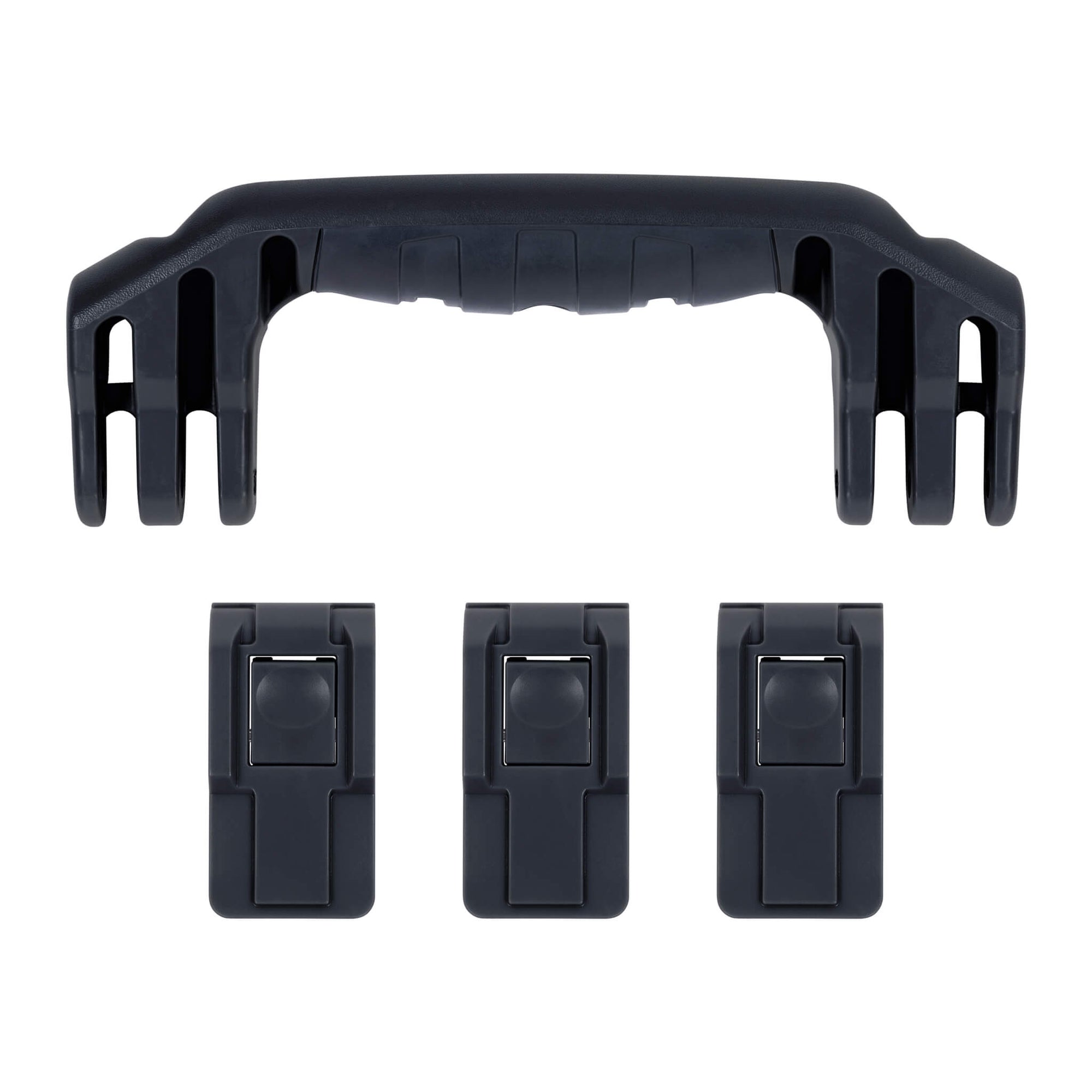 Pelican 1555 Air Replacement Handle & Latches, Black, Push-Button (Set of 1 Handle, 3 Latches) ColorCase 