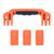 Pelican 1555 Air Replacement Handle & Latches, Orange, Push-Button (Set of 1 Handle, 3 Latches) ColorCase 