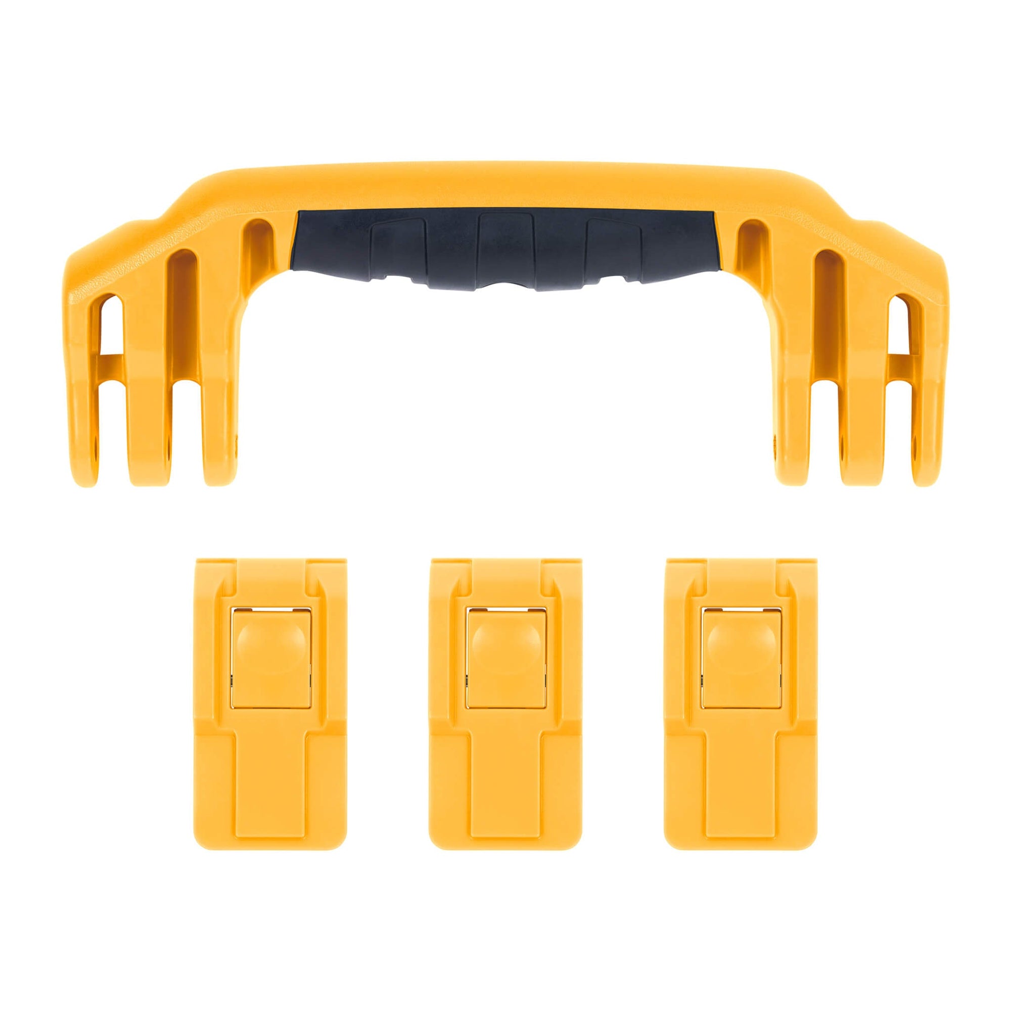 Pelican 1555 Air Replacement Handle & Latches, Yellow, Push-Button (Set of 1 Handle, 3 Latches) ColorCase 