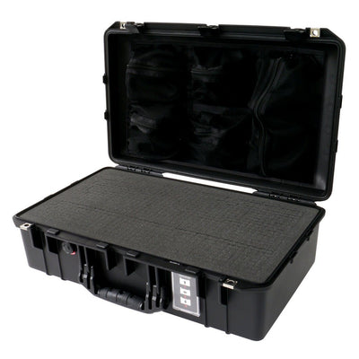 Pelican 1555 Air Case, Black Pick & Pluck Foam with Mesh Lid Organizer ColorCase 015550-0101-110-110
