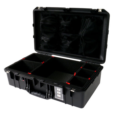 Pelican 1555 Air Case, Black TrekPak Divider System with Mesh Lid Organizer ColorCase 015550-0120-110-110