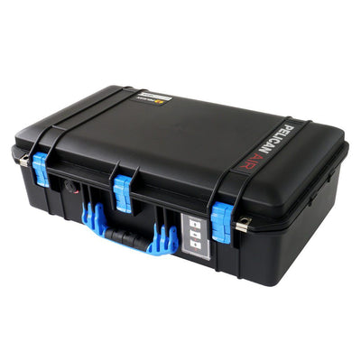 Pelican 1555 Air Case, Black with Blue Handle & Latches ColorCase