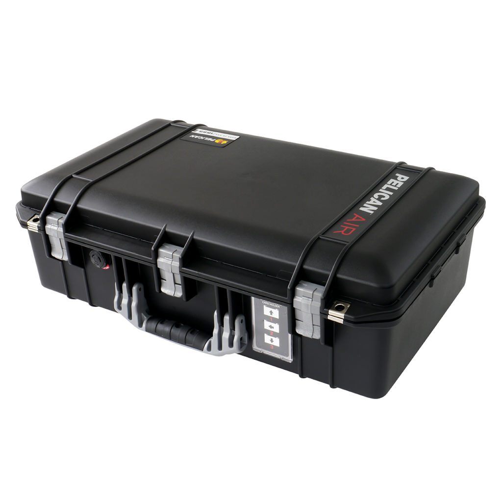 Pelican 1555 Air Case, Black with Silver Handle & Latches ColorCase 