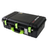 Pelican 1555 Air Case, Black with Lime Green Handle & Latches ColorCase