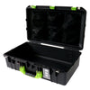 Pelican 1555 Air Case, Black with Lime Green Handle & Latches Mesh Lid Organizer Only ColorCase 015550-0100-110-300