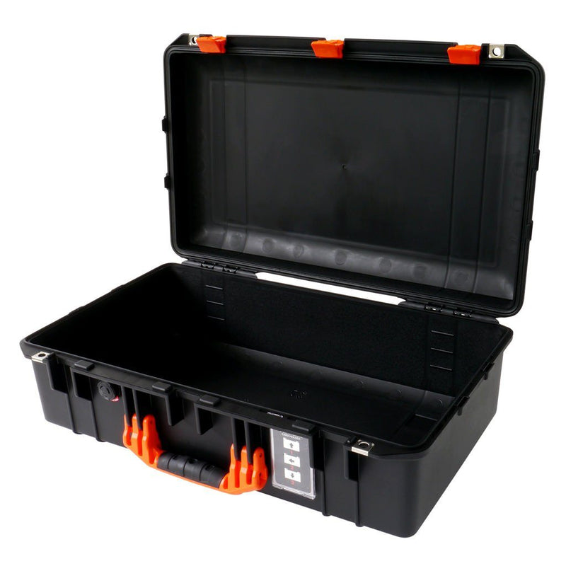 Pelican 1555 Air Case, Black with Orange Handle & Latches ColorCase 