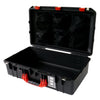 Pelican 1555 Air Case, Black with Red Handle & Latches Mesh Lid Organizer Only ColorCase 015550-0100-110-320