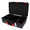 Pelican 1555 Air Case, Black with Red Handle & Latches TrekPak Divider System with Convolute Lid Foam ColorCase 015550-0020-110-320