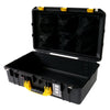 Pelican 1555 Air Case, Black with Yellow Handle & Latches Mesh Lid Organizer Only ColorCase 015550-0100-110-240