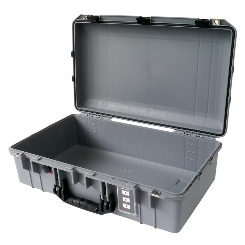Pelican 1555 Air Case, Silver with Black Handle & Latches ColorCase 