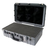 Pelican 1555 Air Case, Silver Pick & Pluck Foam with Mesh Lid Organizer ColorCase 015550-0101-180-180