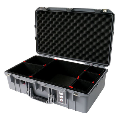 Pelican 1555 Air Case, Silver TrekPak Divider System with Convolute Lid Foam ColorCase 015550-0020-180-180