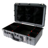 Pelican 1555 Air Case, Silver TrekPak Divider System with Mesh Lid Organizer ColorCase 015550-0120-180-180