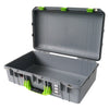 Pelican 1555 Air Case, Silver with Lime Green Handle & Latches None (Case Only) ColorCase 015550-0000-180-300