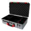 Pelican 1555 Air Case, Silver with Red Handle & Latches TrekPak Divider System with Convolute Lid Foam ColorCase 015550-0020-180-320