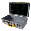 Pelican 1555 Air Case, Silver with Yellow Handle & Latches Mesh Lid Organizer Only ColorCase 015550-0100-180-240