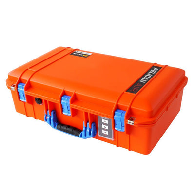 Pelican 1555 Air Case, Orange with Blue Handle & Latches ColorCase