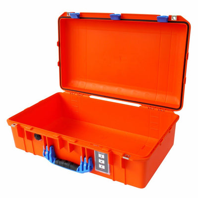 Pelican 1555 Air Case, Orange with Blue Handle & Latches None (Case Only) ColorCase 015550-0000-150-120
