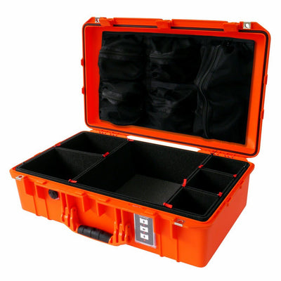 Pelican 1555 Air Case, Orange TrekPak Divider System with Mesh Lid Organizer ColorCase 015550-0120-150-150