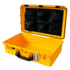 Pelican 1555 Air Case, Yellow with Black Handle & Latches Mesh Lid Organizer Only ColorCase 015550-0100-240-110
