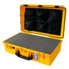 Pelican 1555 Air Case, Yellow with Black Handle & Latches Pick & Pluck Foam with Mesh Lid Organizer ColorCase 015550-0101-240-110