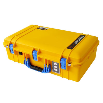 Pelican 1555 Air Case, Yellow with Blue Handle & Latches ColorCase