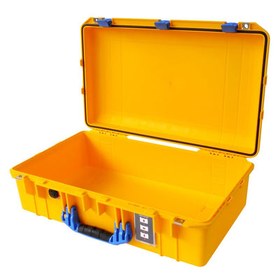 Pelican 1555 Air Case, Yellow with Blue Handle & Latches None (Case Only) ColorCase 015550-0000-240-120