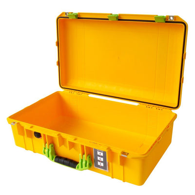Pelican 1555 Air Case, Yellow with Lime Green Handle & Latches None (Case Only) ColorCase 015550-0000-240-300