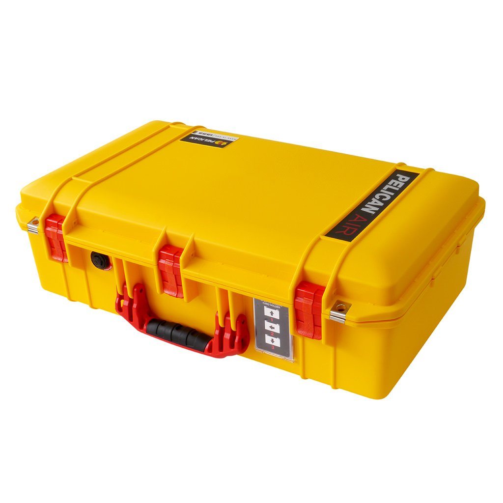 Pelican 1555 Air Case, Yellow with Red Handle & Latches ColorCase 