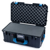 Pelican 1556 Air Case, Black with Blue Handles & Latches Pick & Pluck Foam with Convolute Lid Foam ColorCase 015560-0001-110-120